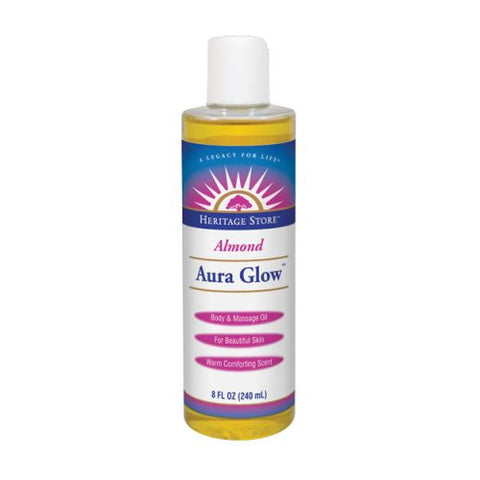 Heritage Store, Aura Glow Almond Oil, 8 Oz
