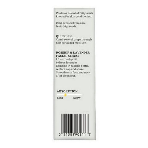 Aura Cacia, Organic Rosehip Oil, 1 Oz