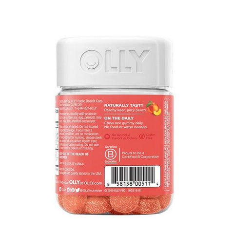 Olly, Probiotic + Prebiotic Peach, 30 Count