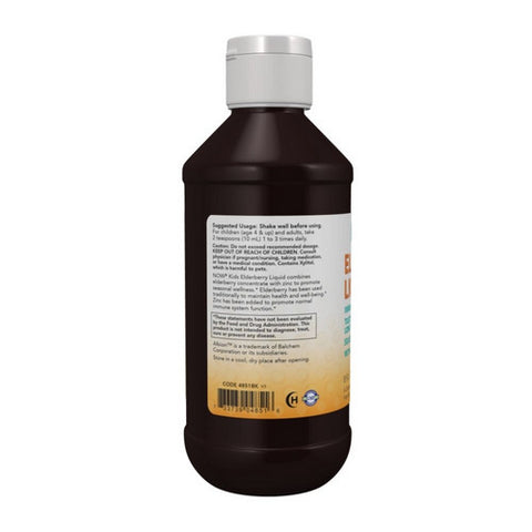Now Foods, Elderberry Liquid for Kids, 8 Oz