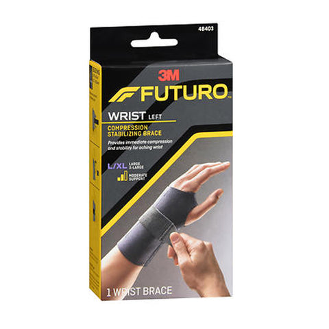 Futuro, Compression Stabilizing Wrist Brace Left Moderate Support, 1 Each
