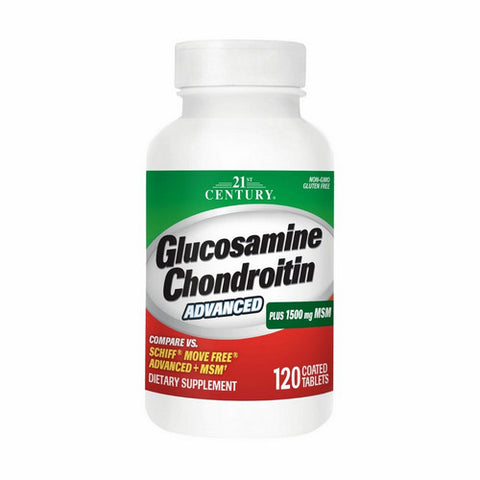 21st Century, 21st Century Glucosamine Chondroitin Advanced Plus MSM Tablets, 120 Tabs
