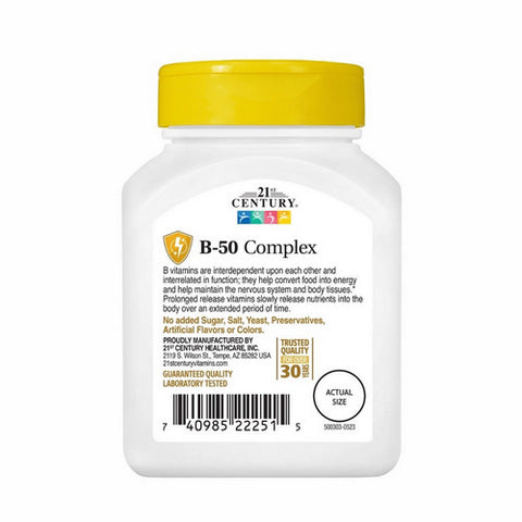 21st Century, B-50 Complex Prolonged Release, 60 Tabs