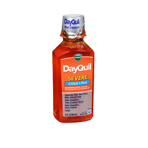 Vicks, Dayquil Severe Cold & Flu Liquid Max Strength, 12 Oz