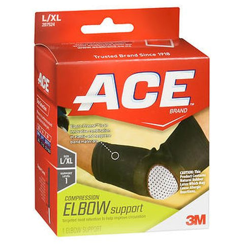 Ace, Compression Elbow Support, L/XL Level 1, 1 Each