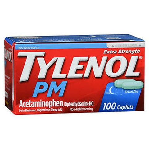 Tylenol, Acetaminophen Nighttime Aches And Pains Relieves, 100 Caps