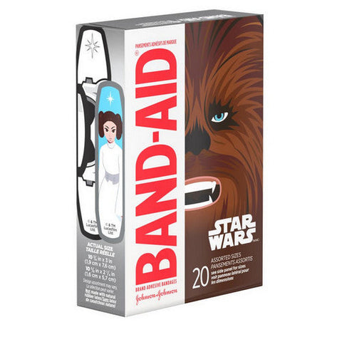 Band-Aid, Star Wars Adhesive Bandages Assorted Sizes, 20 Each