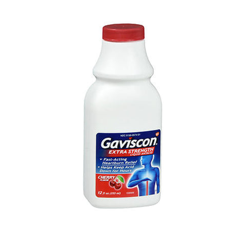 Gaviscon, Liquid Antacid Extra Strength Cherry Flavor, 12 Oz