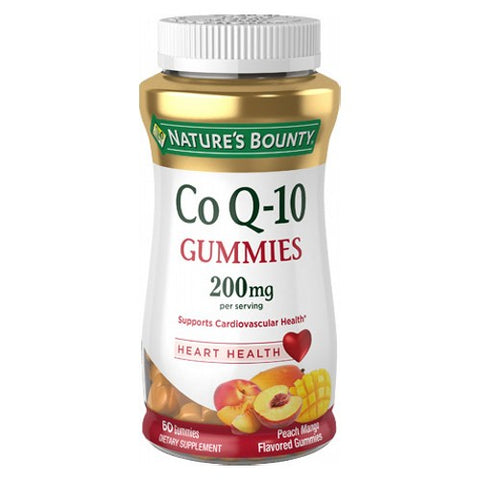 Nature's Bounty, Nature's Bounty Co Q-10 Gummies Peach Mango, 200 mg, 60 Each