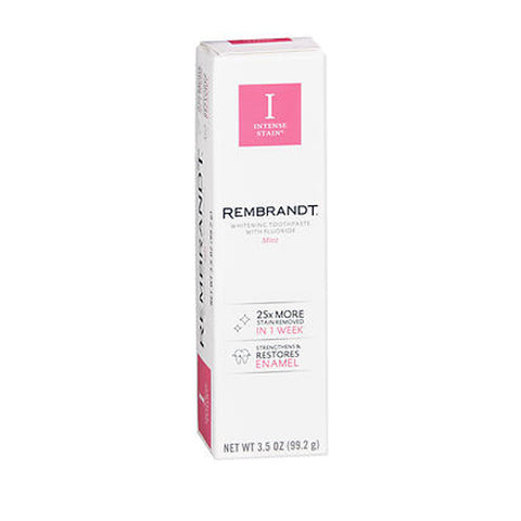 Rembrandt, Intense Stain Whitening Toothpaste with Fluoride Mint, 3.52 Oz