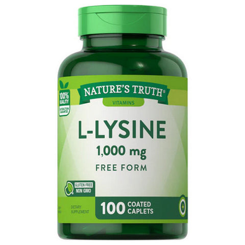 Nature's Truth, L-Lysine 1000 Mg Coated Caplets, 1000 Mg, 100 Tabs