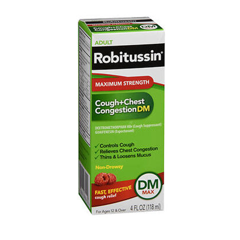 Robitussin, Adult Cough+Chest Congestion Dm Liquid, 4 Oz