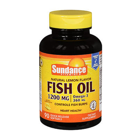 Sundance, Vitamins Fish Oil - Omega-3 Softgels Natural Lemon Flavor, 1200 mg, 90 Tabs
