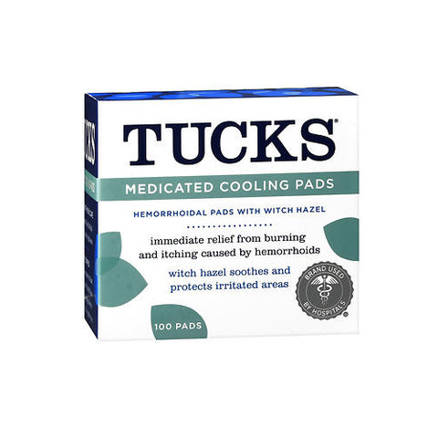 Tucks, Medicated Cooling Hemorrhoidal Pads, 100 Count