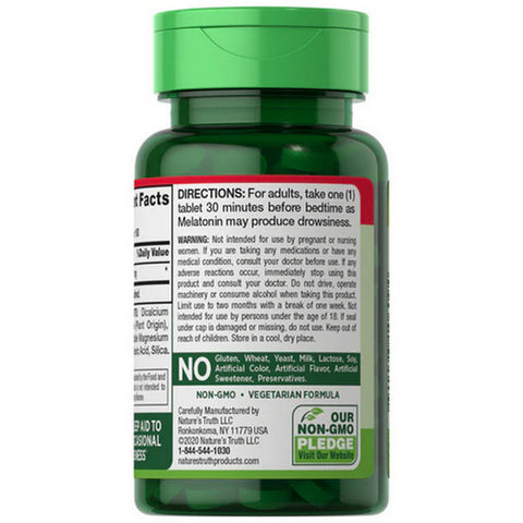Nature's Truth, Melatonin, 1 Mg, 180 Tabs