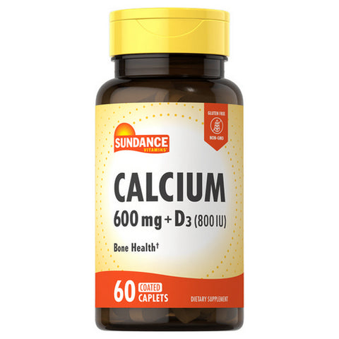 Sundance, Calcium + Vitamin D3 Coated Caplets, 60 Tabs