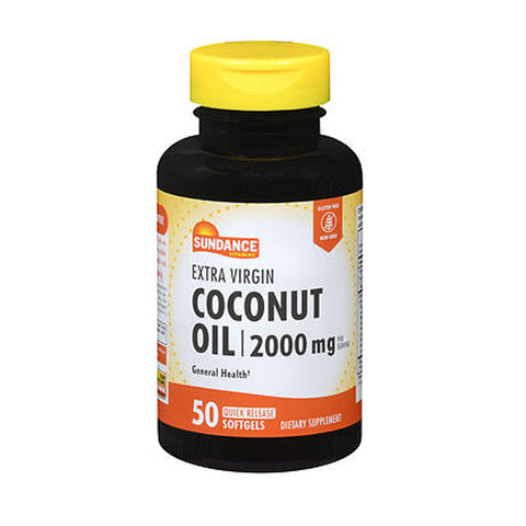 Sundance, Extra Virgin Coconut Oil Quick Release, 2000 Mg, 50 Softgels