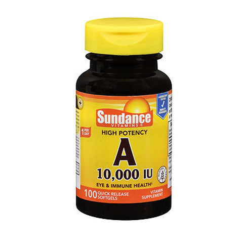 Sundance, Vitamins High Potency A Quick Release Softgels, 10,000 IU, 100 Caps