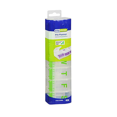 Acu-Life, Ezy Dose Weekly/Push Button Pill Planner Double Extra Large, 1 Each