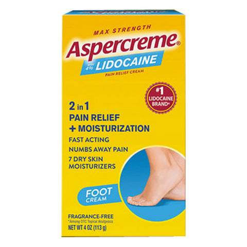 Aspercreme, Foot Pain Creme With 4% Lidocaine, 4 Oz