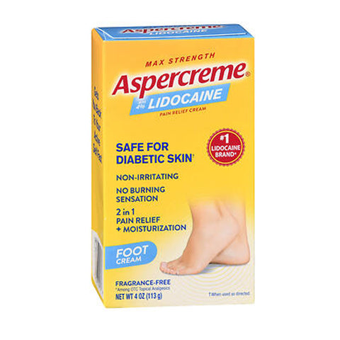 Aspercreme, Lidocaine Diabetic Foot Cream, 4 0z