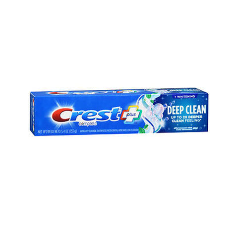 Crest, Complete Fluoride Toothpaste Whitening + Deep Clean Effervescent Mint, 5.4 Oz
