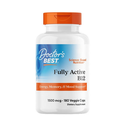 Doctors Best, Fully Active B12, 1500 mcg, 180 Veg Caps