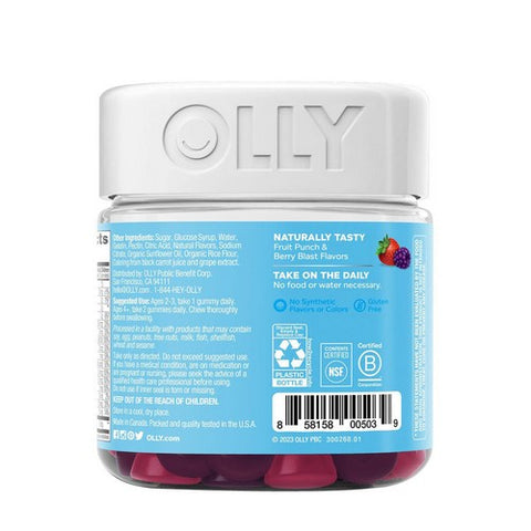 Olly, Kid's Multi + Probitic Gummy Multivitamin, 0, Yum Berry 70 Gummies