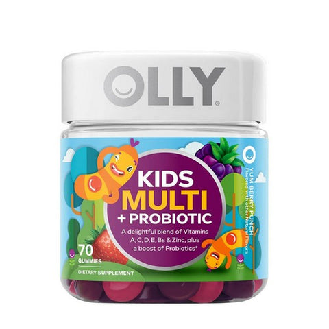 Olly, Kid's Multi + Probitic Gummy Multivitamin, 0, Yum Berry 70 Gummies