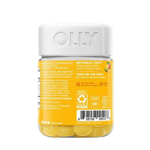 Olly, Probiotic Gummy Tropical Mango, 0, 50 Gummies
