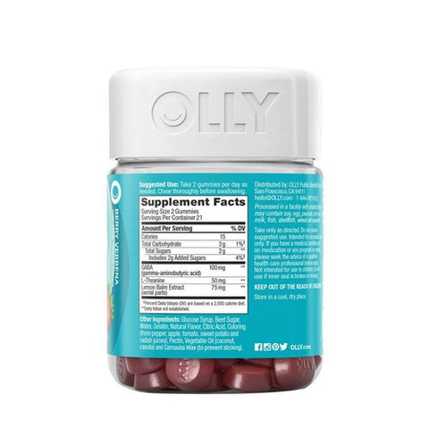 Olly, Stress Gummies, 0, Berry Verbena 42 Count
