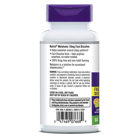 Natrol, Melatonin, 10 mg, Citrus 60 Tabs