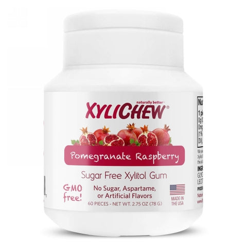 Xylichew, Xylichew Pomegranate Raspberry Gum Jar, 0, 0 60 Pieces