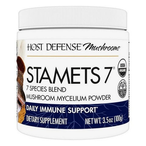 Host Defense, Stamets 7 Mushroom Mycelium Powder, 100 G