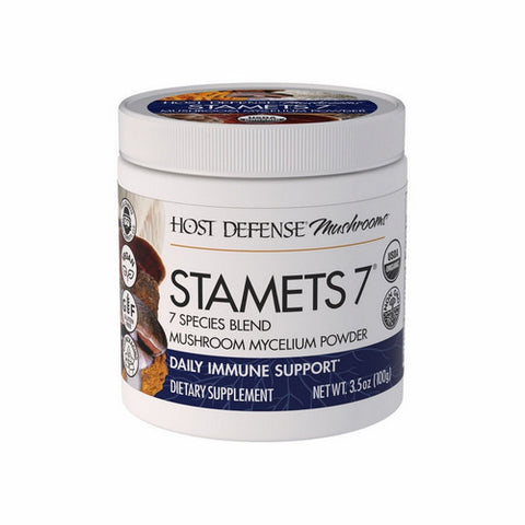 Host Defense, Stamets 7 Mushroom Mycelium Powder, 100 G