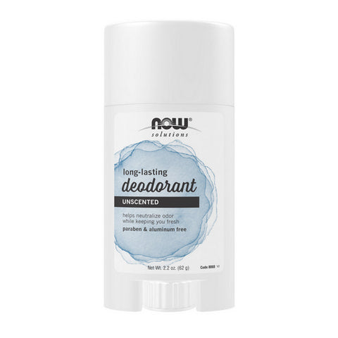 Now Foods, Long Lasting Deodorant Stick, Unscented 2.2 Oz