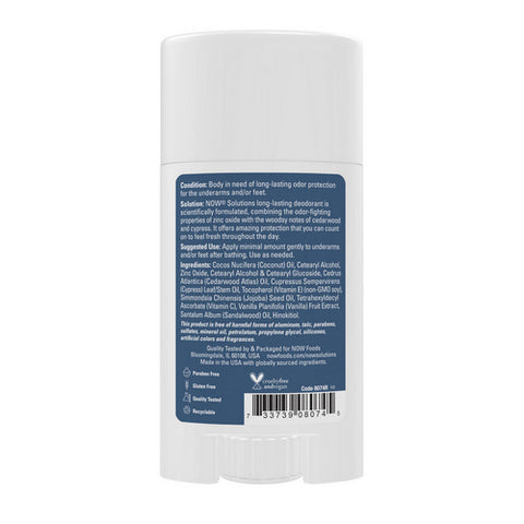 Now Foods, Long Lasting Deodorant Stick, Cedarwood + Cypress 2.2 Oz