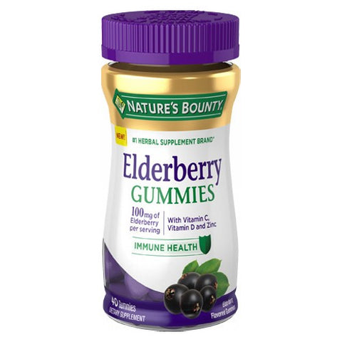 Nature's Bounty, Nature's Bounty Elderberry Gummies, 40 Gummies