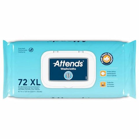 Attends, Personal Wipe Attends Soft Pack Aloe / Vitamin E Scented 72 Count, 1 Pack