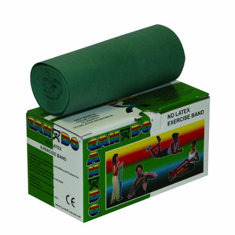 Fabrication Enterprises, Exercise Resistance Band CanDo  Green 5 Inch X 6 Yard Medium Resistance, 1 Each
