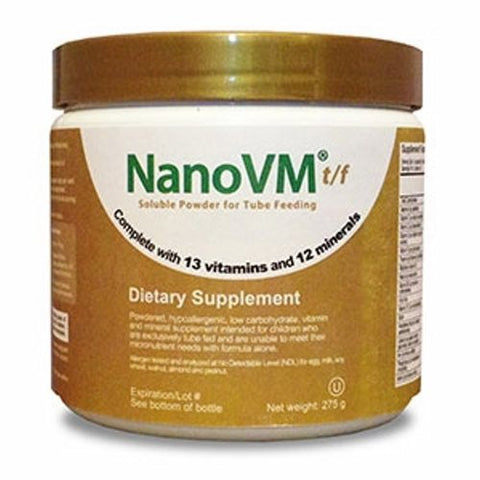 Solace Nutrition, Pediatric Tube Feeding Formula NanoVM  tf 275 Gram Jar Powder Unflavored Ages 1 - 18 Years, 275 Grams