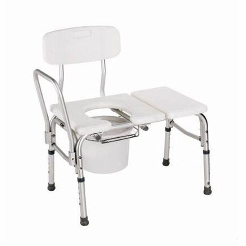 Carex, Bath / Commode Transfer Bench Carex 18 to 21 Inch Height Range 300 lbs. Weight Capacity Fixed Arm, Count of 1