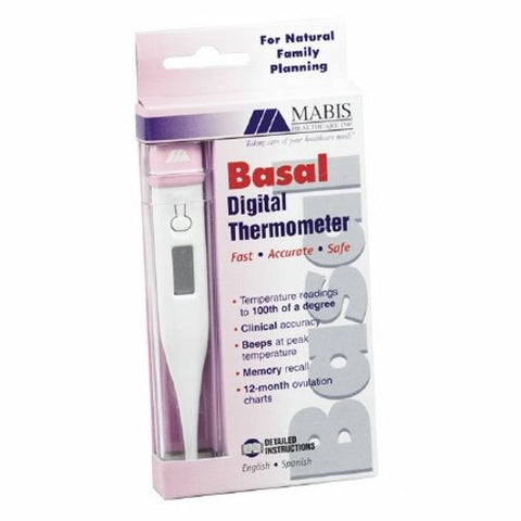 Mabis Healthcare, Digital Thermometer Mabis Basal Oral Probe Hand-Held, 1 Each