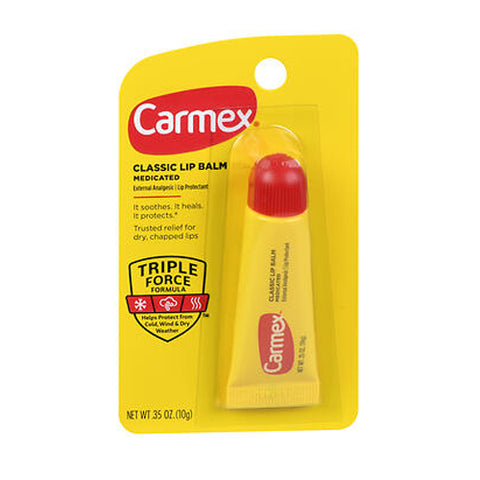 Carmex, Classic Lip Balm Medicated Original, 0.35 Oz, Box Of 12