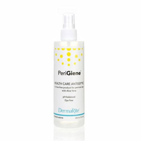 DermaRite, Antimicrobial Perineal Wash PeriGiene Liquid 8 oz. Pump Bottle Unscented, Count of 48
