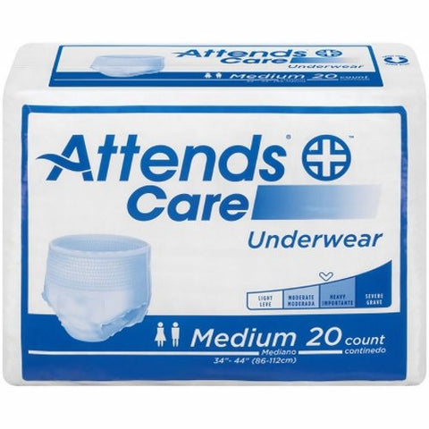 Attends, Unisex Adult Absorbent Underwear Attends Care Pull On with Tear Away Seams Medium Disposable Modera, Case Of 4