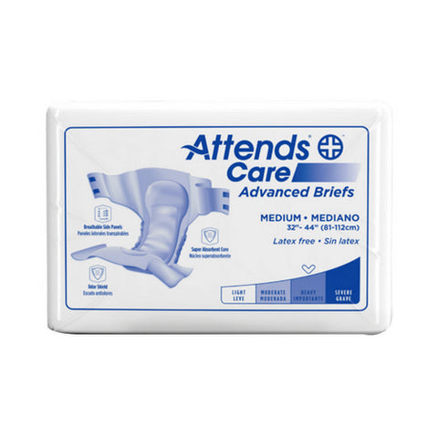 Attends, Unisex Adult Incontinence Brief Medium Disposable Heavy Absorbency BRHC20, Count of 24