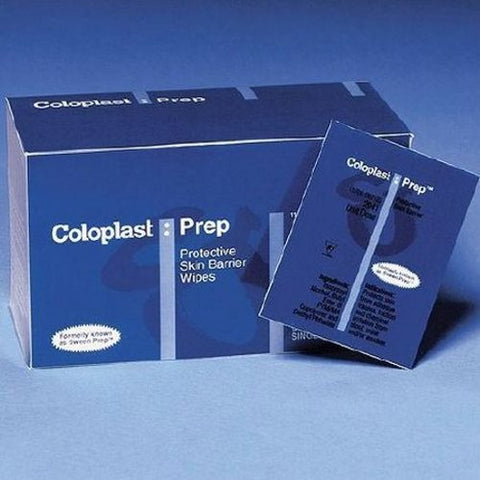 Coloplast, Skin Barrier Wipe Prep Isopropyl Alcohol Individual Packet NonSterile, Box Of 54