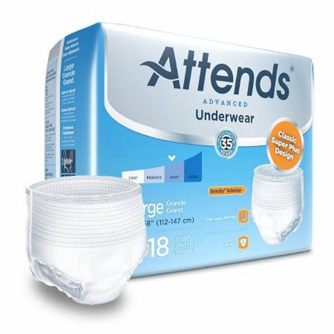 Attends, Unisex Adult Absorbent Underwear Pull On with Tear Away APP0730, Case Of 4