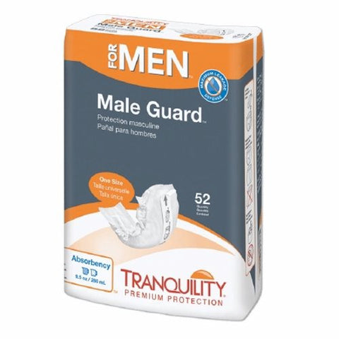 Principle Business Enterprises, Bladder Control Pad Tranquility Male Guard 12-1/4 Inch Length Heavy Absorbency Peach Mat Core One S, Count of 52